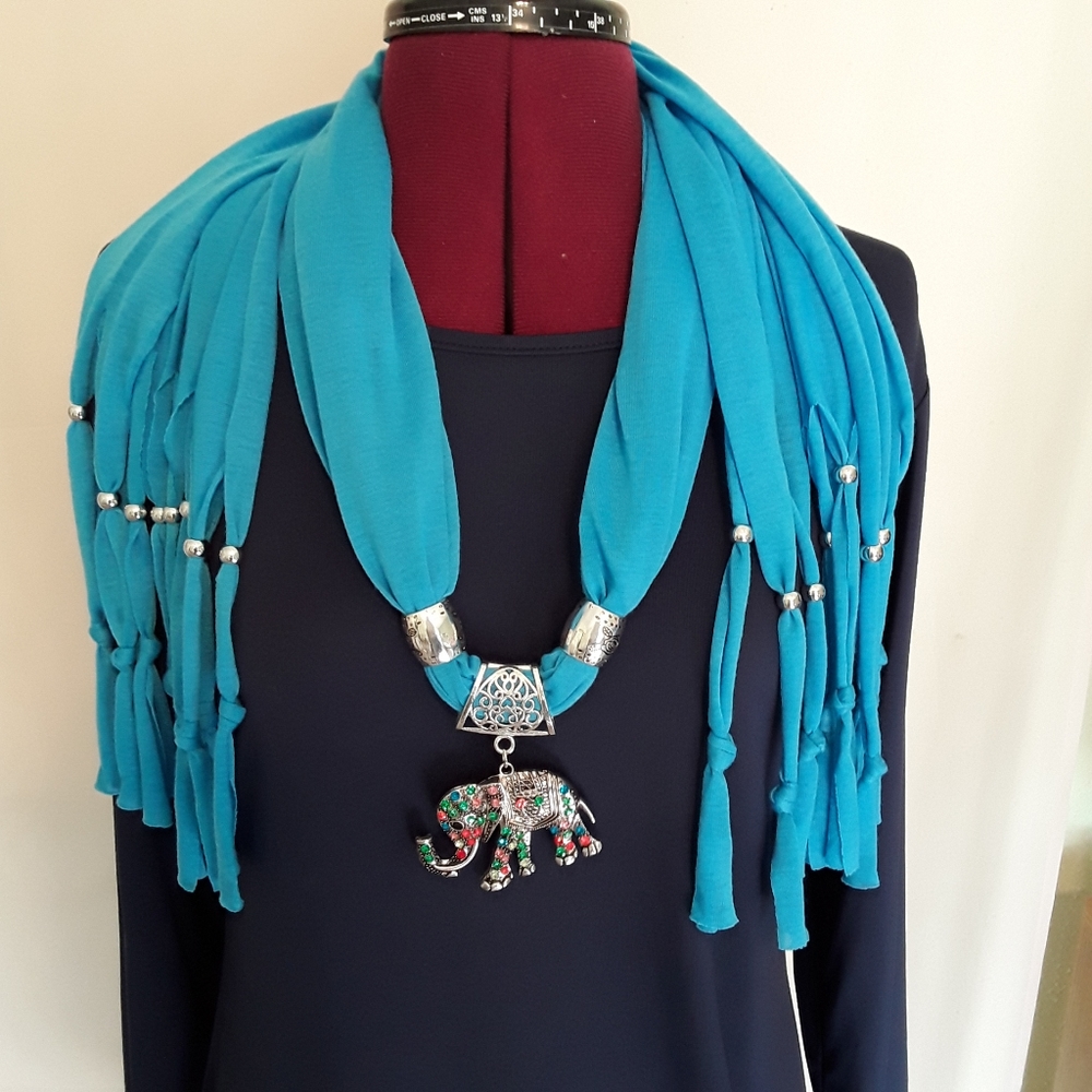 Elephant jeweled scarf brand new